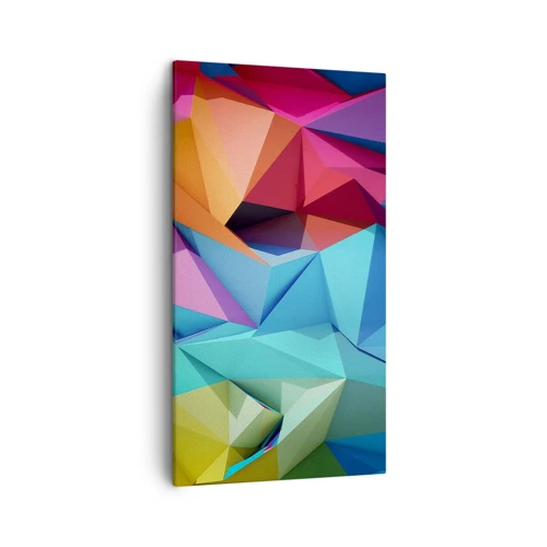 Bild auf Leinwand - Leinwandbild - Regenbogen-Origami - 45x80 cm