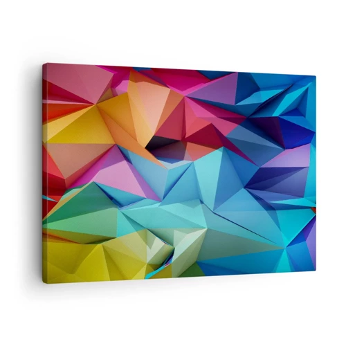 Bild auf Leinwand - Leinwandbild - Regenbogen-Origami - 70x50 cm