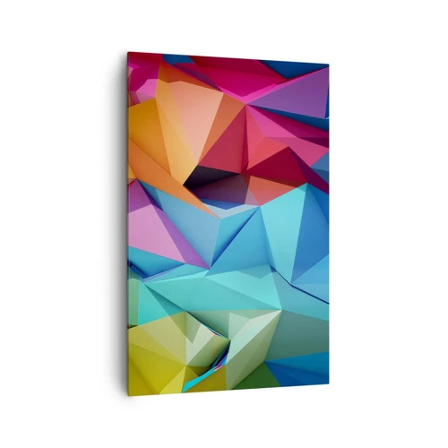 Bild auf Leinwand - Leinwandbild - Regenbogen-Origami - 80x120 cm
