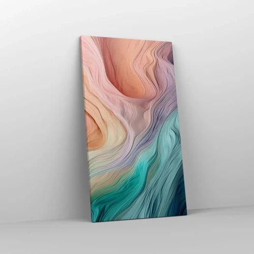 Bild auf Leinwand - Leinwandbild - Regenbogenwelle - 45x80 cm