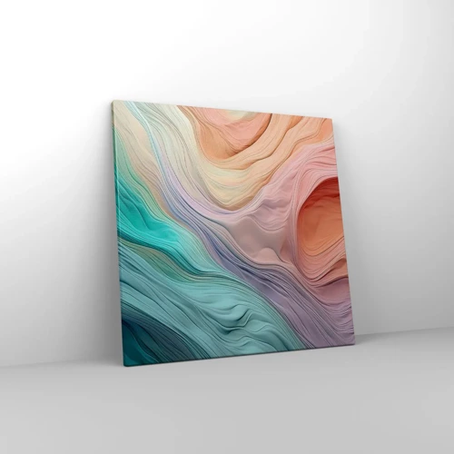 Bild auf Leinwand - Leinwandbild - Regenbogenwelle - 50x50 cm