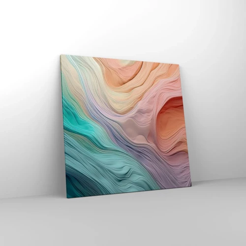 Bild auf Leinwand - Leinwandbild - Regenbogenwelle - 70x70 cm