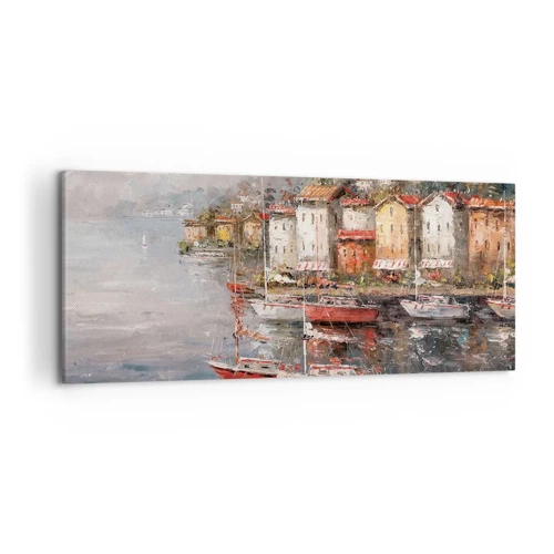 Bild auf Leinwand - Leinwandbild - Romantische Oase - 120x50 cm
