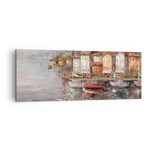 Bild auf Leinwand - Leinwandbild - Romantische Oase - 140x50 cm