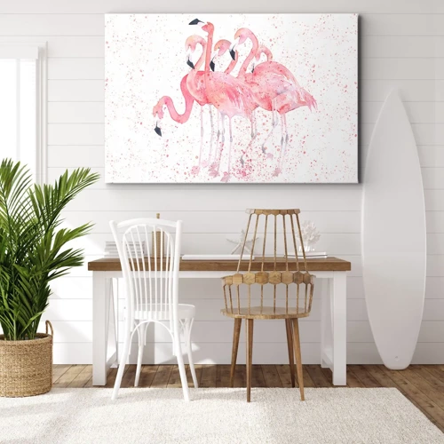 Bild auf Leinwand - Leinwandbild - Rosa Ensemble - 70x50 cm