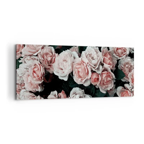 Bild auf Leinwand - Leinwandbild - Rosen-Ensemble - 100x40 cm