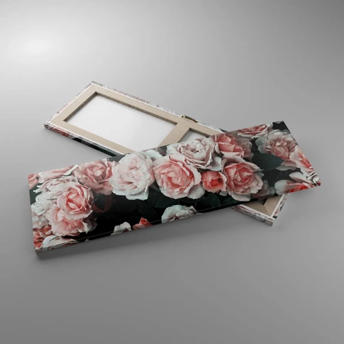 Bild auf Leinwand - Leinwandbild - Rosen-Ensemble - 90x30 cm