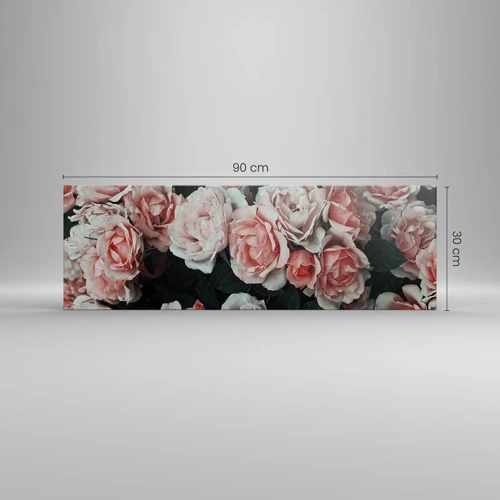 Bild auf Leinwand - Leinwandbild - Rosen-Ensemble - 90x30 cm