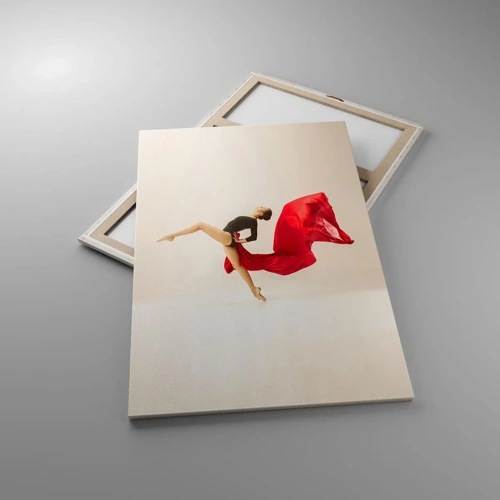 Bild auf Leinwand - Leinwandbild - Rot und Schwarz - 80x120 cm