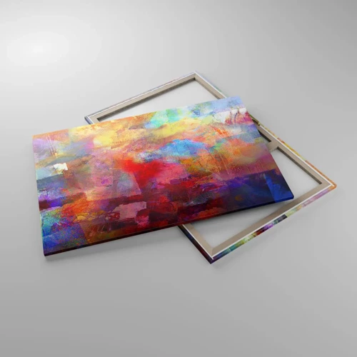 Bild auf Leinwand - Leinwandbild - Schau in den Regenbogen - 120x80 cm