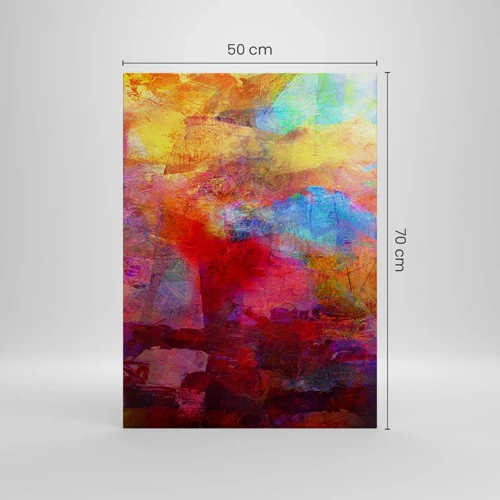 Bild auf Leinwand - Leinwandbild - Schau in den Regenbogen - 50x70 cm
