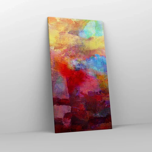Bild auf Leinwand - Leinwandbild - Schau in den Regenbogen - 65x120 cm