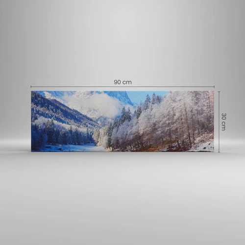 Bild auf Leinwand - Leinwandbild - Schneefang - 90x30 cm
