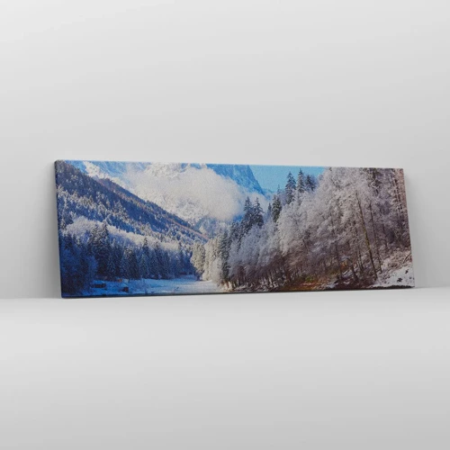 Bild auf Leinwand - Leinwandbild - Schneefang - 90x30 cm