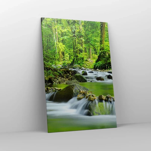 Bild auf Leinwand - Leinwandbild - Schwimmen Sie in einem Meer aus Grün - 80x120 cm