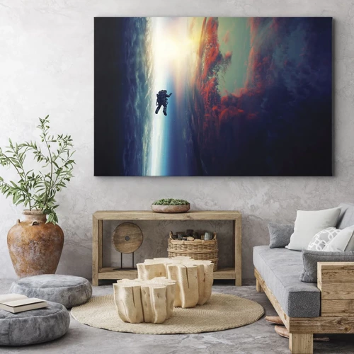 Bild auf Leinwand - Leinwandbild - Sich dem Universum stellen - 70x50 cm
