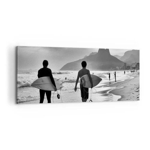 Bild auf Leinwand - Leinwandbild - Single-Wave-Samba - 100x40 cm