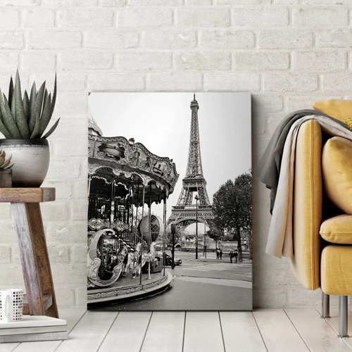Bild auf Leinwand - Leinwandbild - So lustig ist es nur in Paris - 50x70 cm