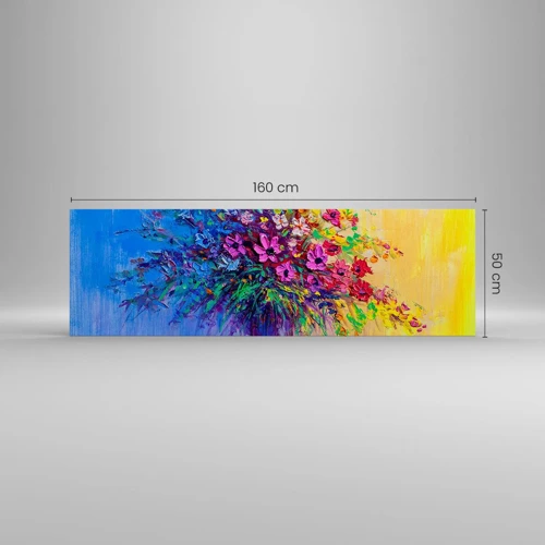 Bild auf Leinwand - Leinwandbild - Sommergeschenk der Wiese - 160x50 cm