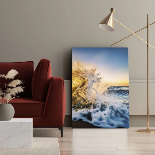 Bild auf Leinwand - Leinwandbild - Spaß im Sand - 55x100 cm