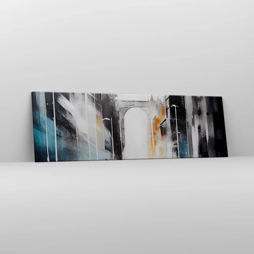 Bild auf Leinwand - Leinwandbild - Stadtstudie: Architektur und Bewegung - 160x50 cm