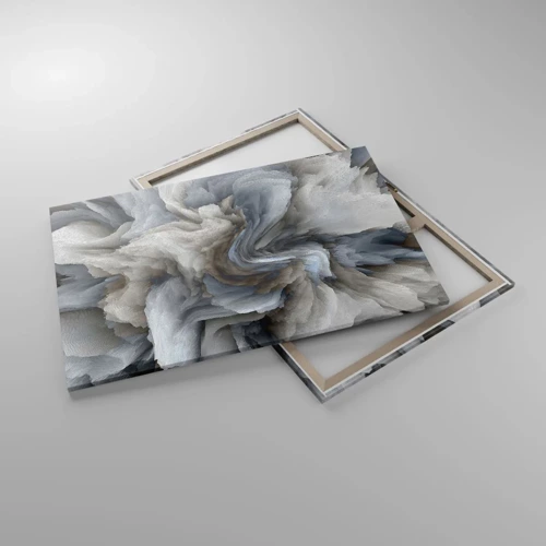 Bild auf Leinwand - Leinwandbild - Stein und Blume - 120x80 cm
