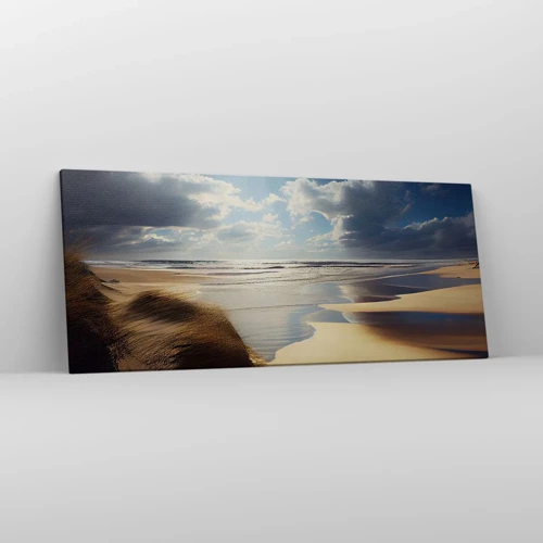 Bild auf Leinwand - Leinwandbild - Strand, wilder Strand - 120x50 cm