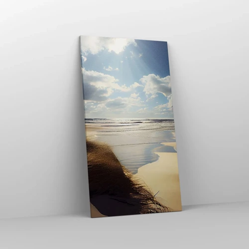 Bild auf Leinwand - Leinwandbild - Strand, wilder Strand - 55x100 cm