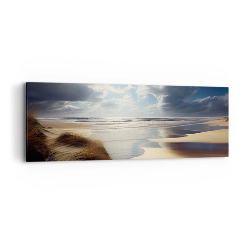 Bild auf Leinwand - Leinwandbild - Strand, wilder Strand - 90x30 cm