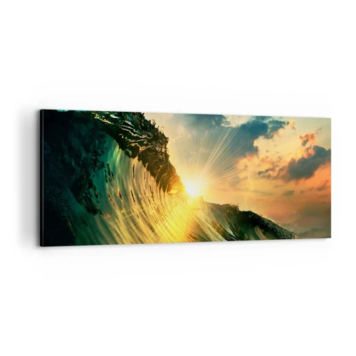 Bild auf Leinwand - Leinwandbild - Surfer, wo bist du? - 100x40 cm