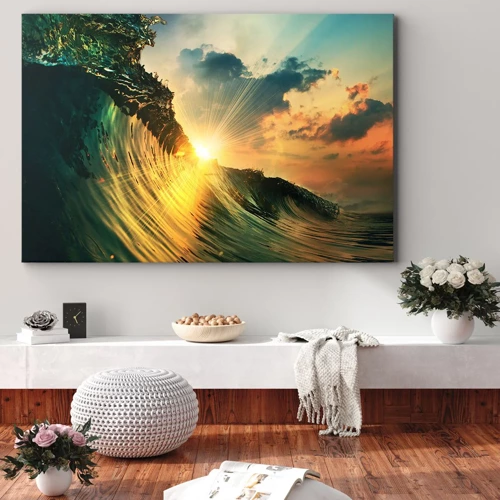 Bild auf Leinwand - Leinwandbild - Surfer, wo bist du? - 100x70 cm