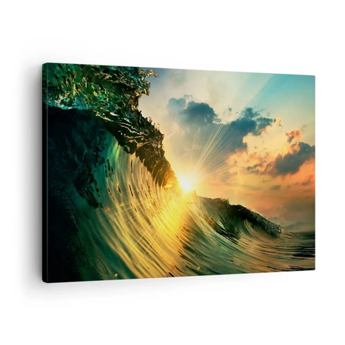 Bild auf Leinwand - Leinwandbild - Surfer, wo bist du? - 70x50 cm