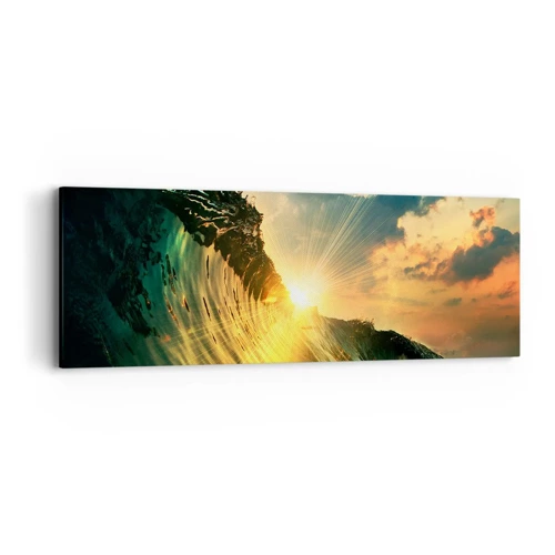 Bild auf Leinwand - Leinwandbild - Surfer, wo bist du? - 90x30 cm