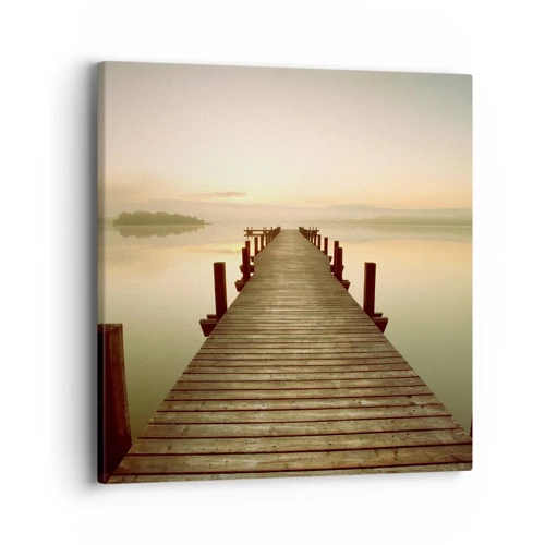 Bild auf Leinwand - Leinwandbild - Tagesanbruch, Morgendämmerung, Licht - 40x40 cm