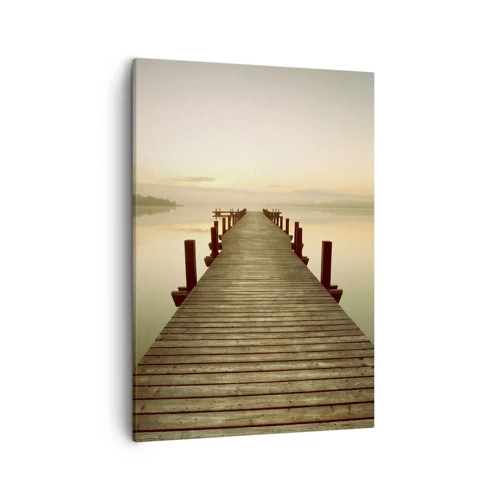 Bild auf Leinwand - Leinwandbild - Tagesanbruch, Morgendämmerung, Licht - 50x70 cm