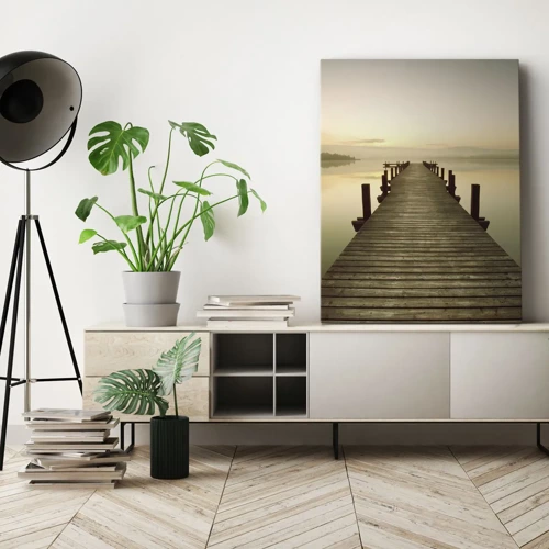 Bild auf Leinwand - Leinwandbild - Tagesanbruch, Morgendämmerung, Licht - 50x70 cm