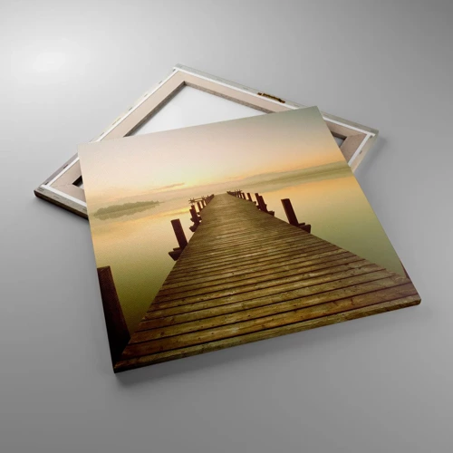 Bild auf Leinwand - Leinwandbild - Tagesanbruch, Morgendämmerung, Licht - 60x60 cm
