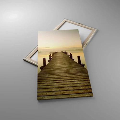 Bild auf Leinwand - Leinwandbild - Tagesanbruch, Morgendämmerung, Licht - 65x120 cm