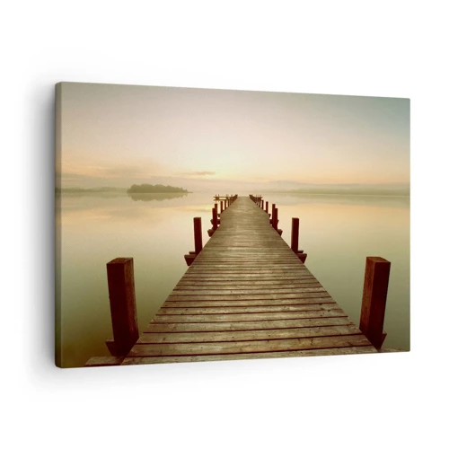 Bild auf Leinwand - Leinwandbild - Tagesanbruch, Morgendämmerung, Licht - 70x50 cm
