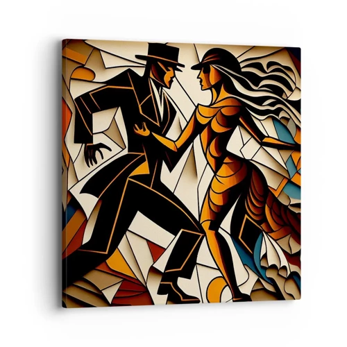 Bild auf Leinwand - Leinwandbild - Tanz der Passion und Leidenschaft - 40x40 cm