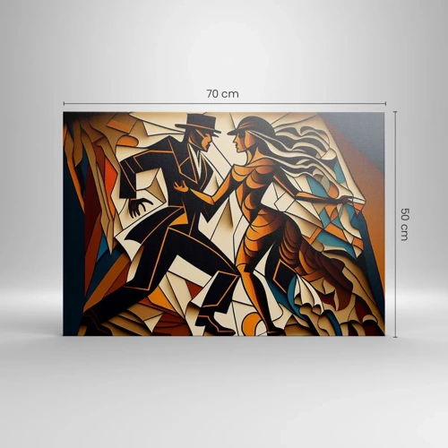 Bild auf Leinwand - Leinwandbild - Tanz der Passion und Leidenschaft - 70x50 cm