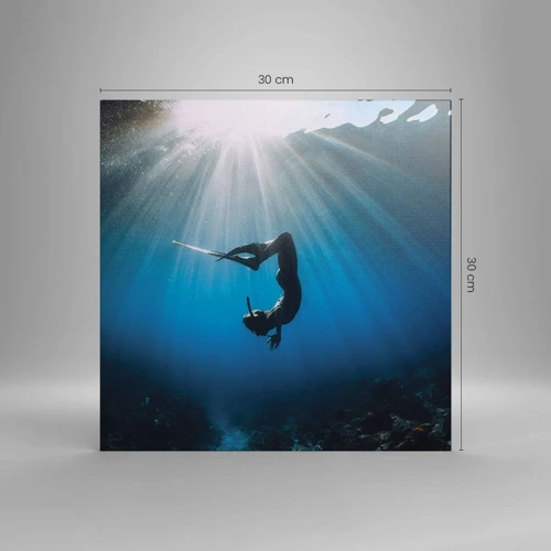 Bild auf Leinwand - Leinwandbild - Tanz unter Wasser - 30x30 cm