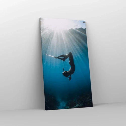 Bild auf Leinwand - Leinwandbild - Tanz unter Wasser - 45x80 cm