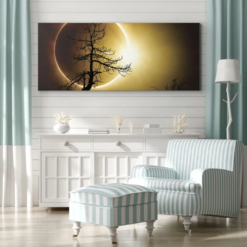 Bild auf Leinwand - Leinwandbild - Totale Finsternis - 100x40 cm