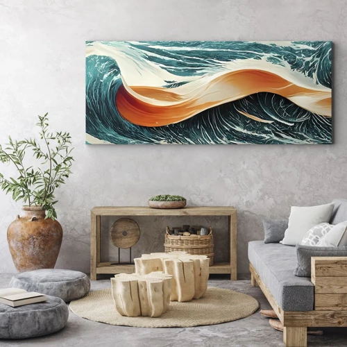 Bild auf Leinwand - Leinwandbild - Traum eines Surfers - 160x50 cm