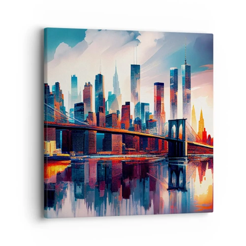 Bild auf Leinwand - Leinwandbild - Traumhaftes New York - 40x40 cm