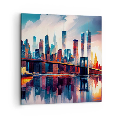 Bild auf Leinwand - Leinwandbild - Traumhaftes New York - 60x60 cm