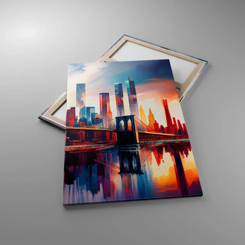 Bild auf Leinwand - Leinwandbild - Traumhaftes New York - 80x120 cm