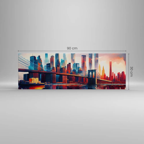 Bild auf Leinwand - Leinwandbild - Traumhaftes New York - 90x30 cm