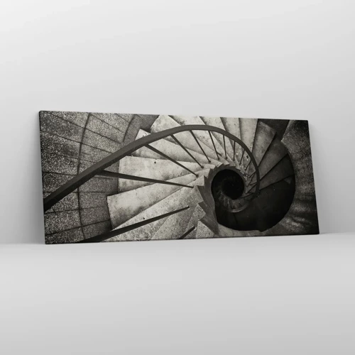 Bild auf Leinwand - Leinwandbild - Treppe hoch, Treppe runter - 120x50 cm